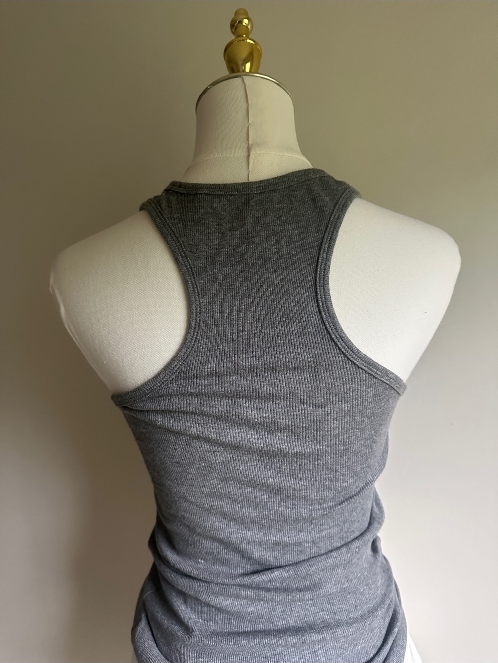 Guess Gray Rhinestone Logo Racerback Tank - Picture 2 of 8